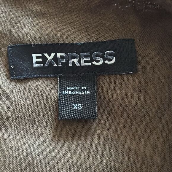 Express Women’s Open Back Embroidered Eyelet Cotton Cropped Top Blouse Size XS - Picture 5 of 12